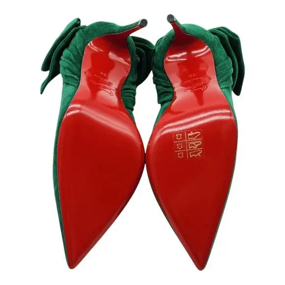 Christian Louboutin Rabakate Pumps 100mm - Suede - Green - 36 5.5US $995 - Picture 7 of 8